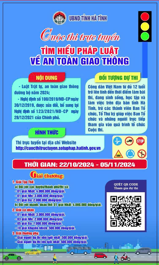 Cuộc thi trực tuyến “Tìm hiểu pháp luật về an toàn giao thông”.